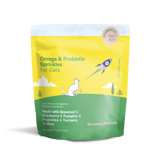 Because Animals Omega & Probiotic Sprinkles 124g, 000425, cat Supplements, Because Animals, cat Health, catsmart, Health, Supplements